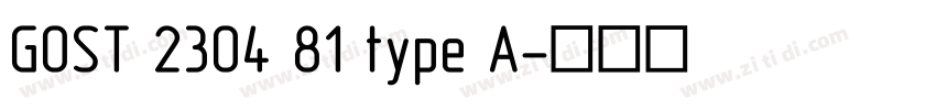 GOST 2304 81 type A字体转换